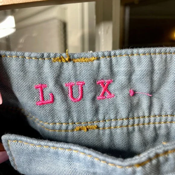 Lux Denim Midi Skirt with Pockets Size 4 - Picture 4 of 5